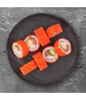 Калифорния с лососем и креветкой